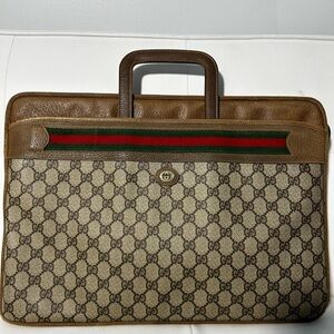 Authentic Rare Vintage Gucci Sherry Line Laptop/Briefcase Bag